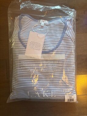 LAKE Women's Pima Long Pajama Set in Hydrangea